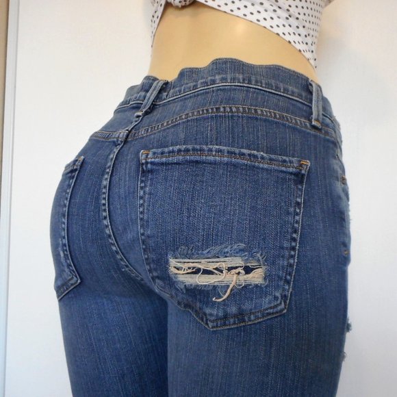 AGOLDE Jeans Size 29 Skinny Distressed Denim - Picture 1 of 15